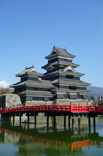 Palais japonais au bord de l'eau