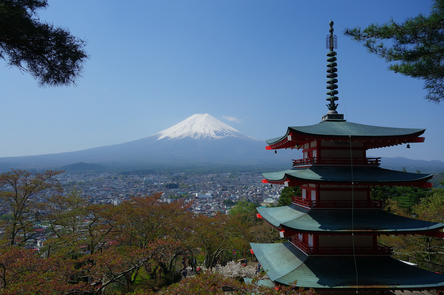 Vue sur le mont Fuji