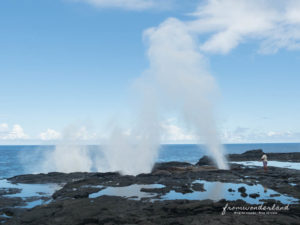 Le geyser sur les îles Samoa