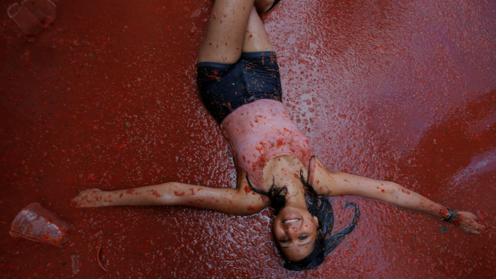 La Tomatina en Espagne