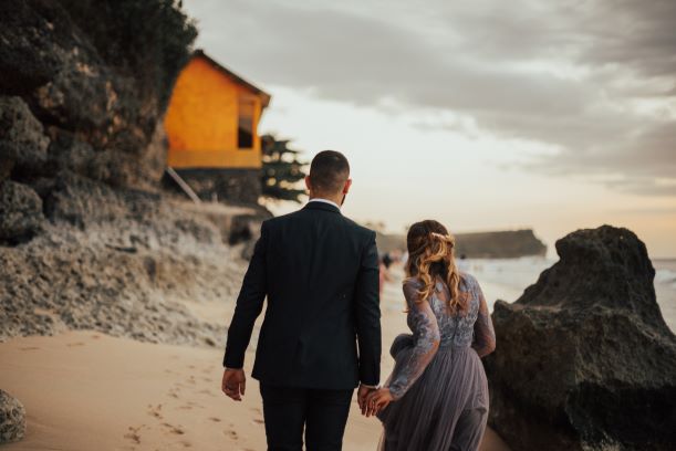 Sofiane et Sarah sur la plage