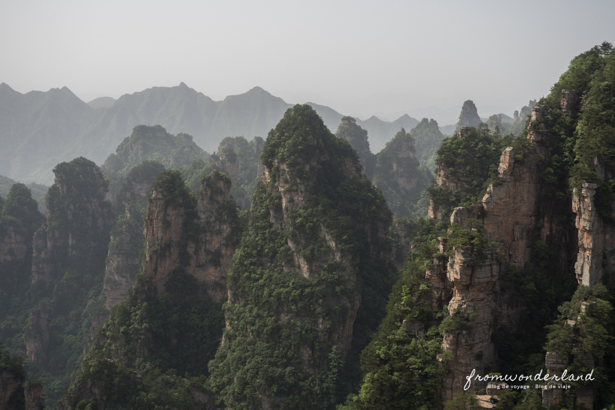 Autre point de vue sur les montagnes de Zhangjiajie