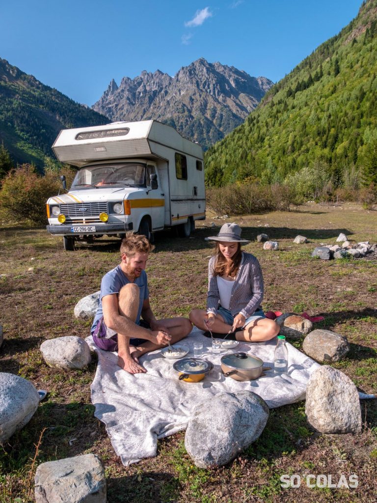Cuisiner en camping-car en Géorgie
