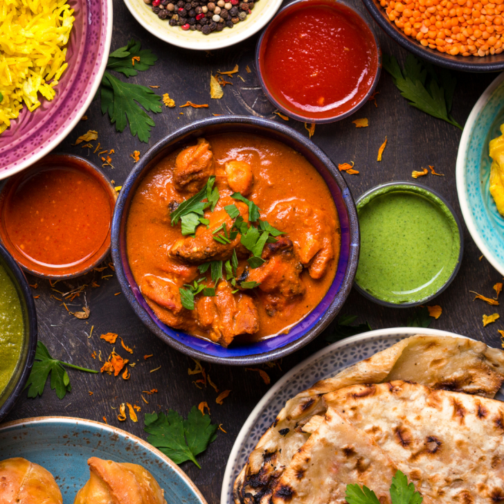 Nourriture indienne assortie Nourriture indienne assortie