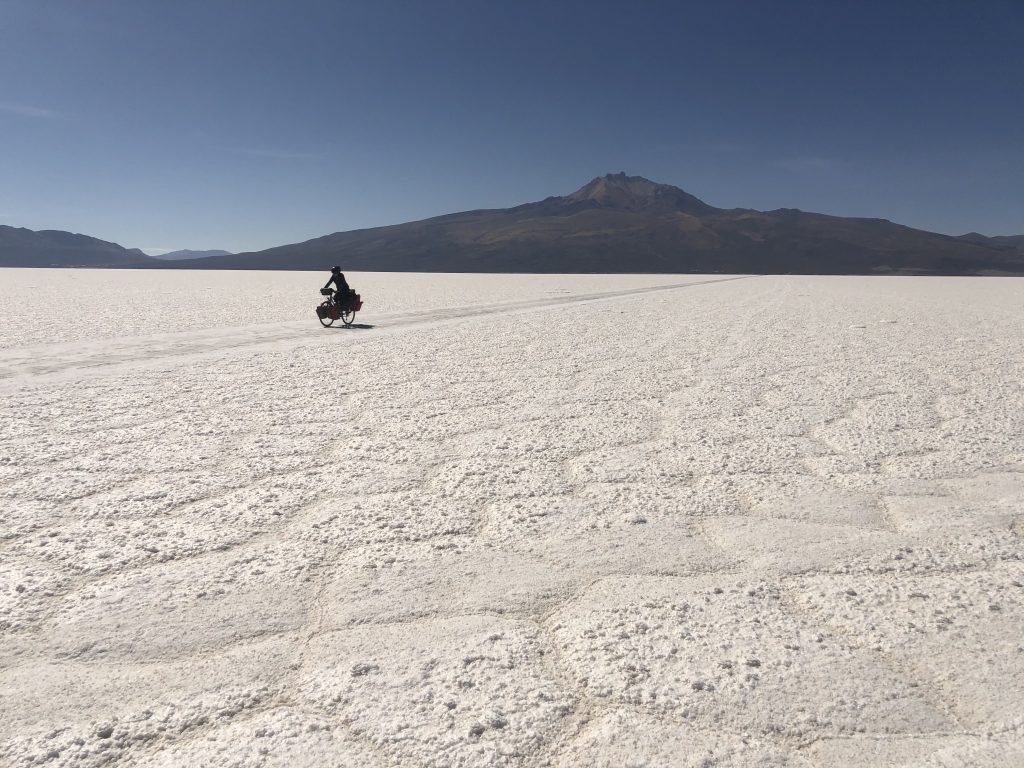 Le Salar d'Uyuni lors d'un voyage en Bolivie en vélo