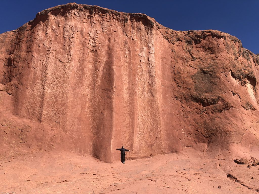 L'Incas Cuevas lors d'un voyage en Argentine à vélo