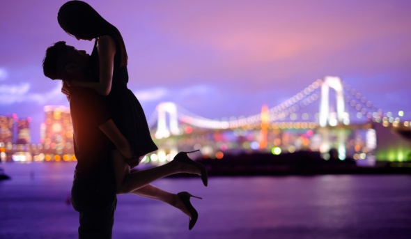 Une image romantique d'un couple