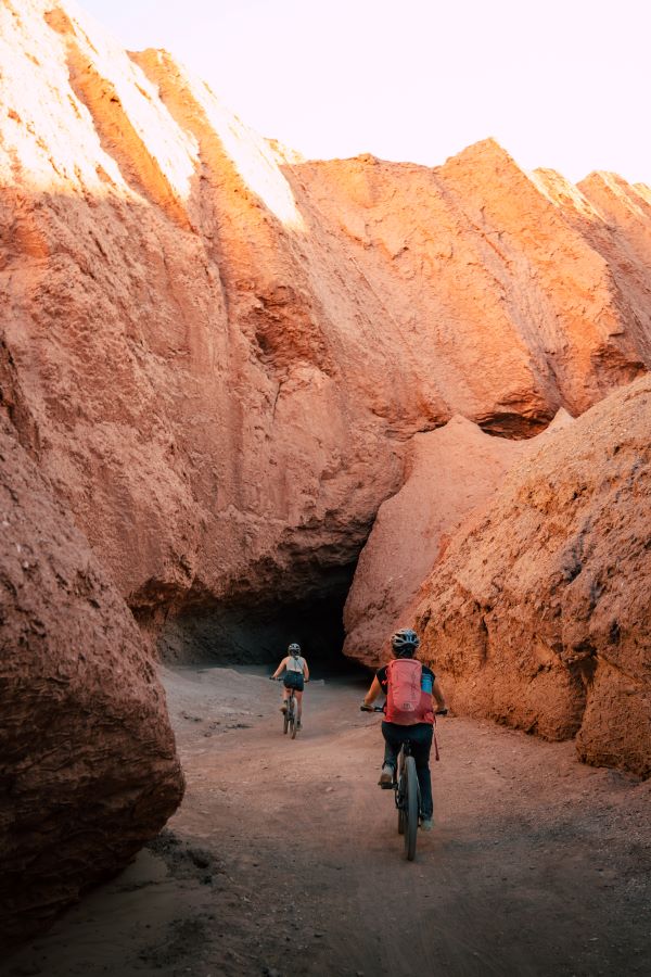 Activité à vélo à l'Atacama, à la Quebrada del Diablo