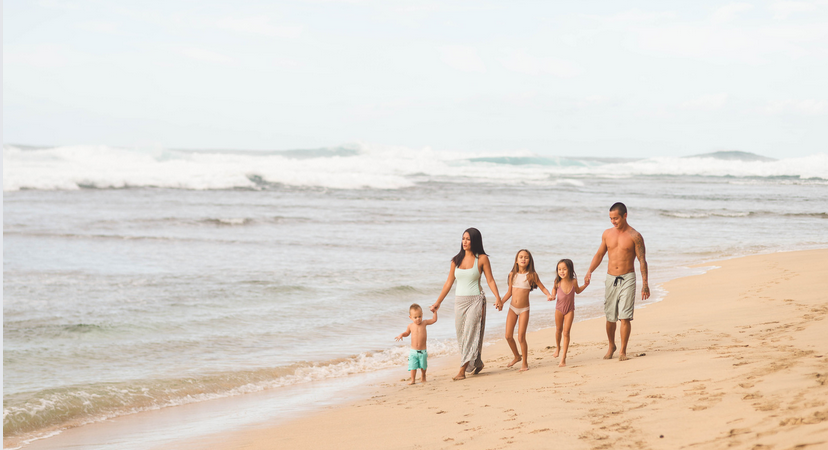 Famille en vacances