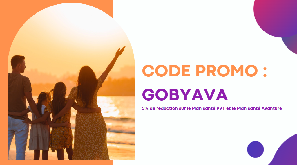 Code promo GObyAVA 2026 : – 5% de réduction sur le Plan Santé PVT et Plan Santé AVANTURE